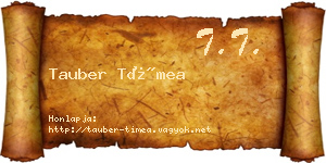 Tauber Tímea névjegykártya