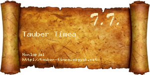Tauber Tímea névjegykártya